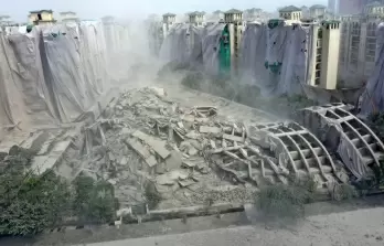 Post twin towers demolition, 45 lakh litres water used to remove dust